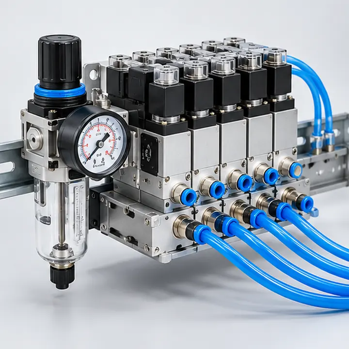Pneumatic solenoid valve manifold